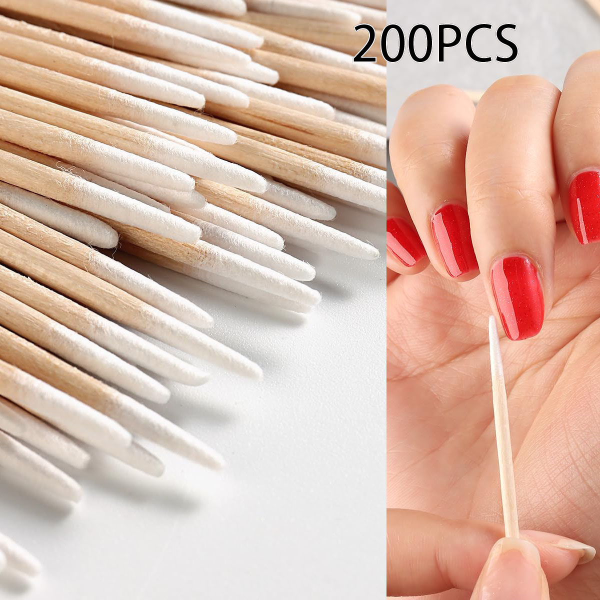 200pcs Nails Art Wood Cotton S - Contour Palette Stick recension och pris
