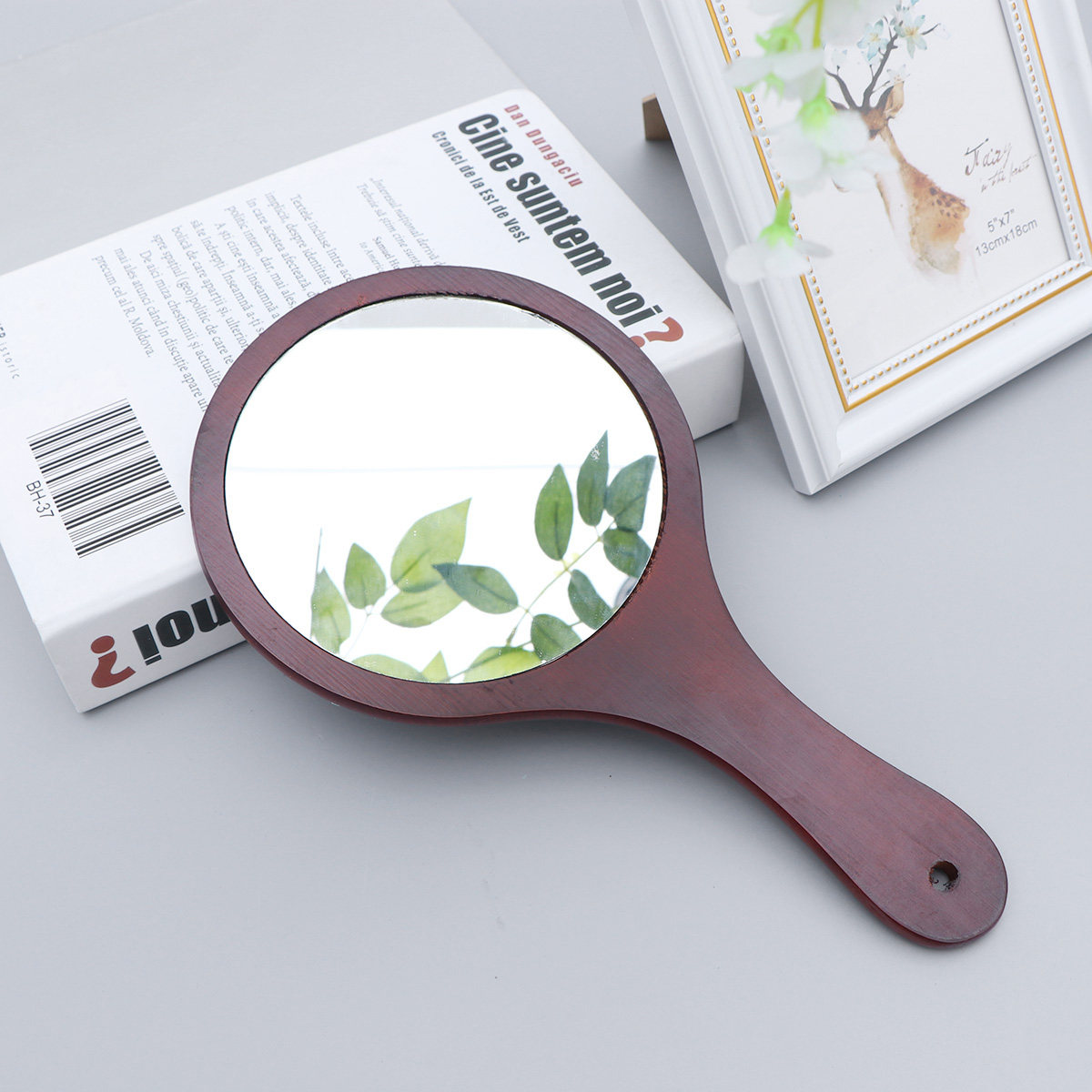 1Pcs Solid Wood Frame Handheld - Beauty No Makeup recension och pris