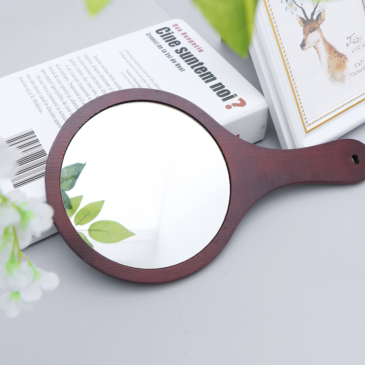 1Pcs Solid Wood Frame Handheld - Beauty No Makeup recension och pris